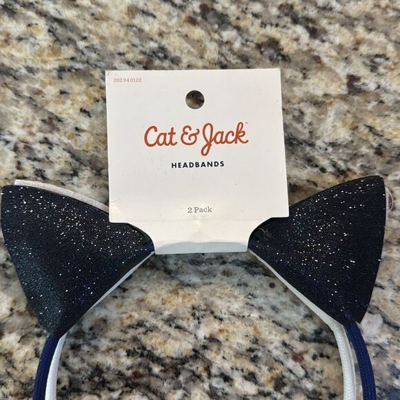 Cat & Jack Blue and White Hair Accessory with Cat Ears - Picture 2 of 4